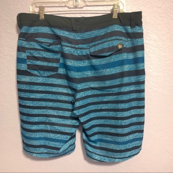 The North Face Men’s Blue Striped Drawstring Swim Shorts - Picture 6 of 7